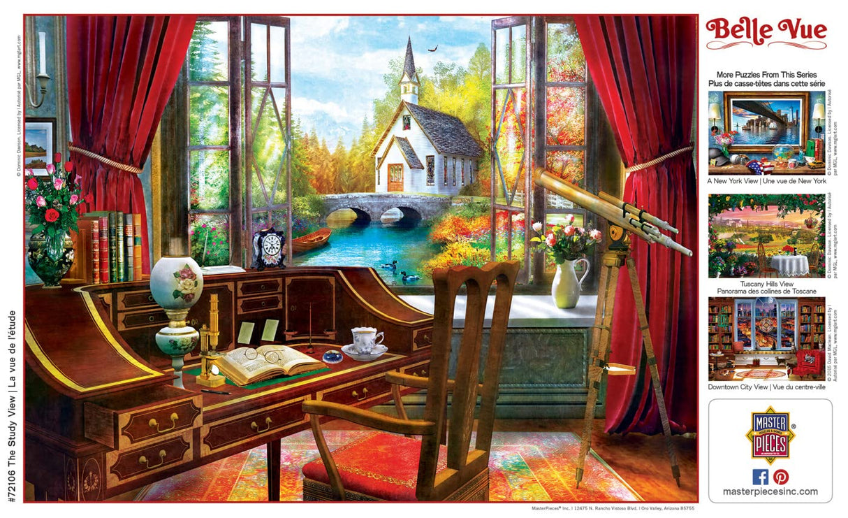 MasterPieces 1000 Piece Jigsaw Puzzle for Adults, Family, Or Youth - The Study View - 19.25"x26.75" Masterpieces