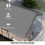 Outsunny 19.7' x 9.7' Carport Replacement Top Canopy Cover for Model 84C-207WT or 84C-386V00WT, Waterproof and UV Protected Garage Car Port Cover with Ball Bungee Cords, Dark Gray (Only Cover) Outsunny