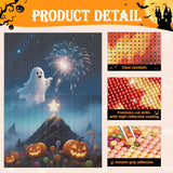 Asddage Diamond Painting Kits for Adults - Ghost, Jack-o'-Lantern DIY 5D Diamond Art Kits Full Drill Diamond Dots Paintings with Diamonds Gem Art and Crafts Home Wall Decor 12x16inch Asddage