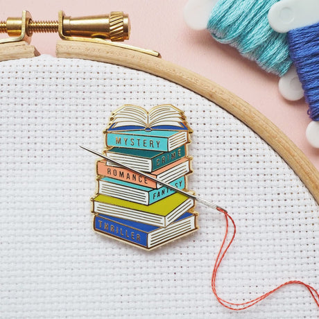 KEERCIGA Caterpillar Cross Stitch Needle Minder - Books for Cross Stitch, Sewing, Embroidery and Needlework Accessories, Enamel and Magnetic Caterpillar Cross Stitch