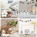 Tatuo 18 Pcs Farmhouse Tiered Tray Decor Set Home Wooden Signs Rustic Home Tiered Tray Decorations Buffalo Plaid Farmhouse Tabletop Wood Signs for Kitchen Table Shelf Decor Tatuo