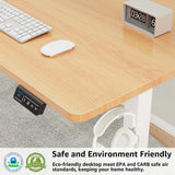 MOUNTUP Height Adjustable Electric Standing Desk Whole-Piece, 48 x 24 Inches Quick Assembly Sit Stand Desk, Stand Up Desk with Memory Controller, Ergonomic Desk, Oak MOUNTUP
