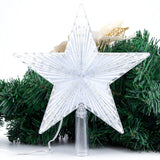 Christmas Tree Topper Star Warm White Light Christmas Tree Decor for Christmas Holiday Home Fit for General Size Xmas Tree, 8.7 Inch LAWOHO