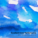 Lightwish Watercolor Journal, 100% Cotton Cold Press Watercolor Paper,140lb/300gsm Acid-Free, 24 Sheets 5.12x7.48” Sketchbook for Adults, Students LIGHTWISH