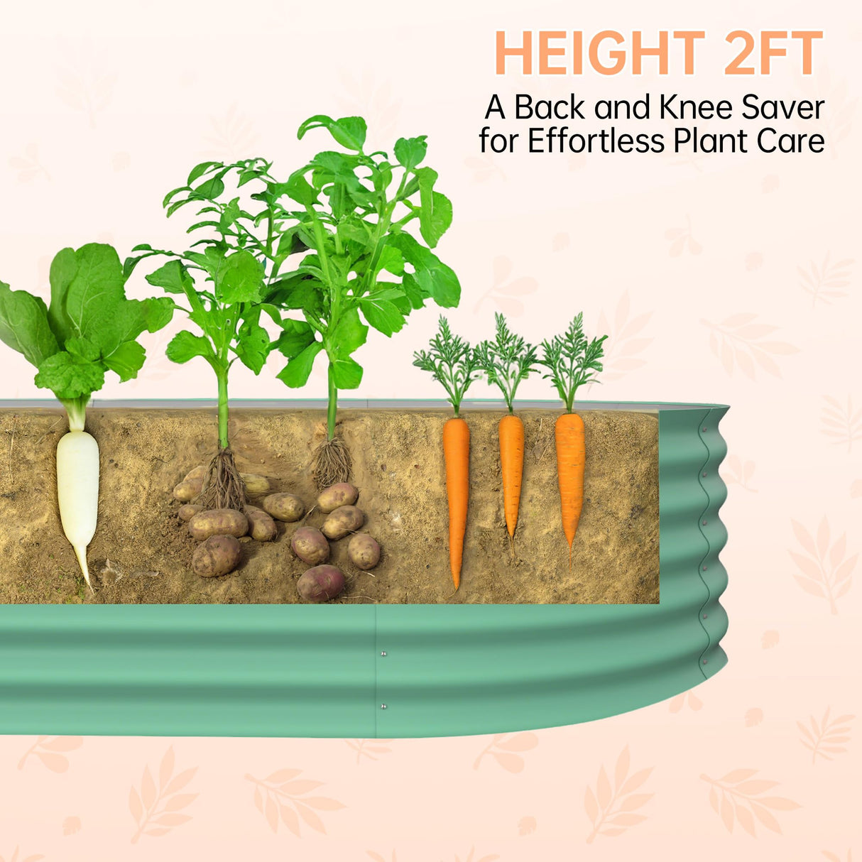 6x3x2ft Galvanized Raised Garden Bed Outdoor, 24" Tall Metal Planter Box for Flowers Herbs Vegetables, Rust-Resistant Raised Garden Beds for Gardening, Easy Assembly Outdoor Garden Box & Planters Garvee