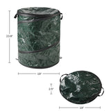 29.5-Gallon Pop Up Outdoor Garbage Can - Collapsible Trash Can for Parties, Yard Waste, or Laundry - Camping Accessories by Wakeman Wakeman