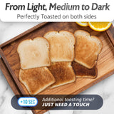 Elite Gourmet ECT5924D SmartToast Digital Long Slot 4 Slice Toaster, 1.5” Wide Slots for Thick Breads & Bagel Function, LED Touch Screen, Countdown Timer, 6 Shades, Stainless Steel Elite Gourmet