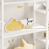 IRONCK Bookcases and Bookshelves Triple Wide 5 Tiers Industrial Bookshelf with Baffles Large Etagere Bookshelf with Metal Frame for Living Room Home Office IRONCK