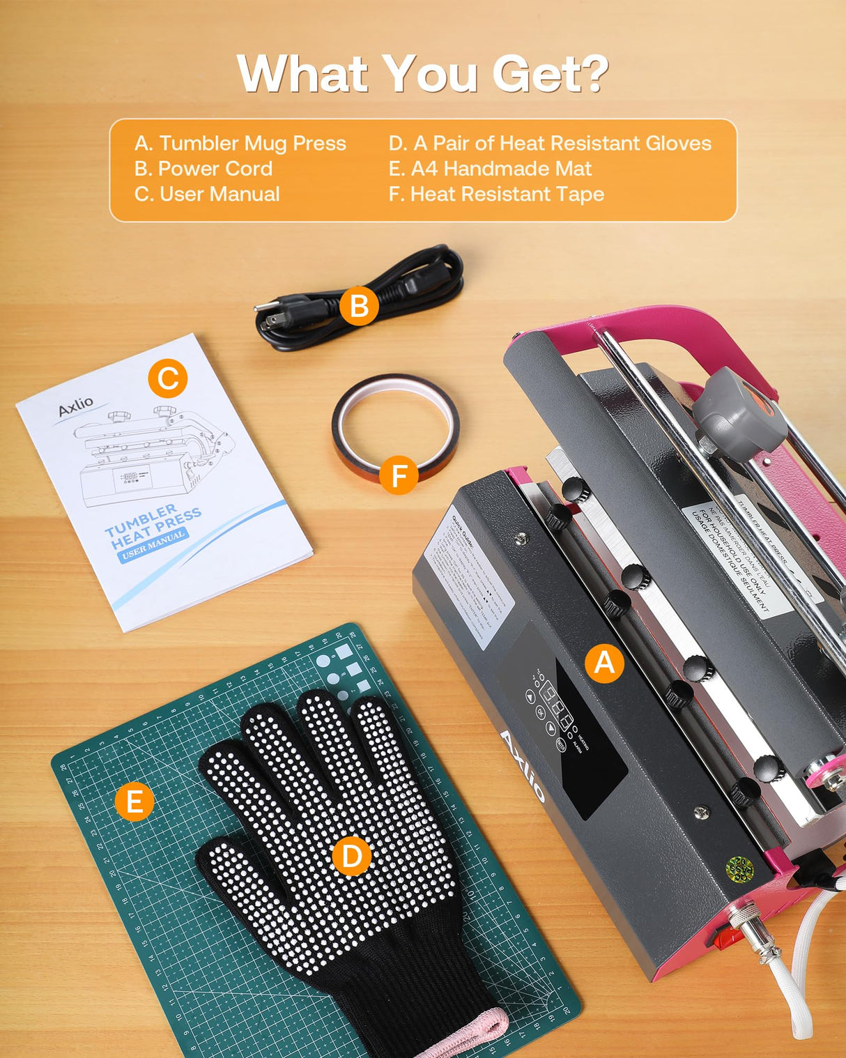 Tumbler Heat Press Machine for 20oz 30oz 16oz Sublimation Blank Skinny Tumbler - Heat Press for Sublimation Mug Projects for 11-16oz Coffee Mug Cup-Gray Axlio