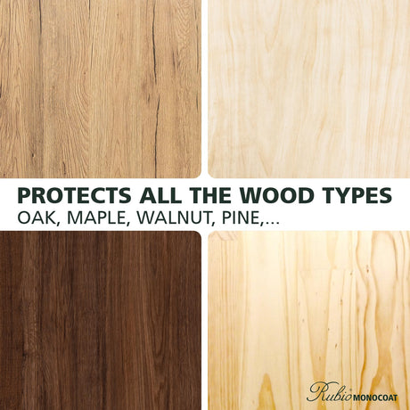 Rubio Monocoat Wood Stain & Finish 65 ft² - Mocha | Oil Plus 2C | Quick-Dry, Eco-Friendly Linseed Wood Oil for Indoor Use, Includes Accelerator (Part B) | Protector | 130 ml Rubio Monocoat