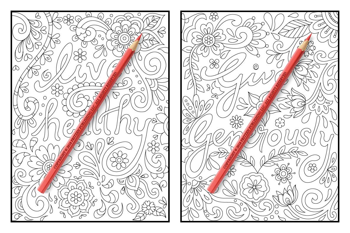 Inspirational Quotes: An Adult Coloring Book with Motivational Sayings and Positive Affirmations for Confidence and Relaxation