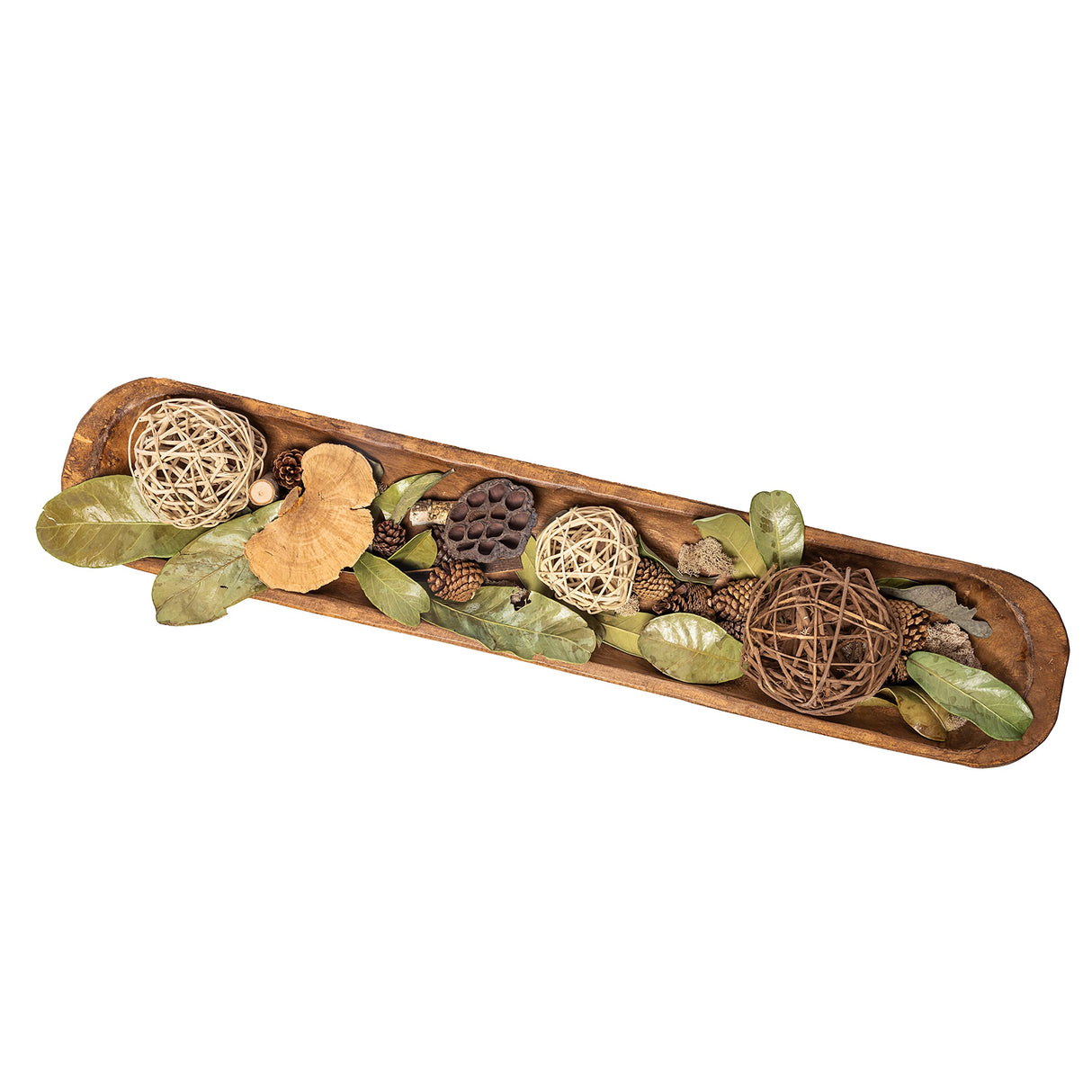 Decorative Wooden Dough Bowl Decor Approx 30 Inch, Hand Carved Rustic Wood Long Dough Bowl, Large Carved Dough Bowl, Long Wooden Bowl, Bread Shaped Bowl Wooden Large Dough Bowl Centerpiece Made in USA MAINEVENT