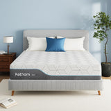 FATHOM Firm Queen Mattress 10 Inch Memory Foam Mattress Queen Size Bed in a Box for Back Pain Relief and Cool Sleep with Gel Foam and Removeable Fiberglass Free Cover, CertiPUR-US Certified FATHOM