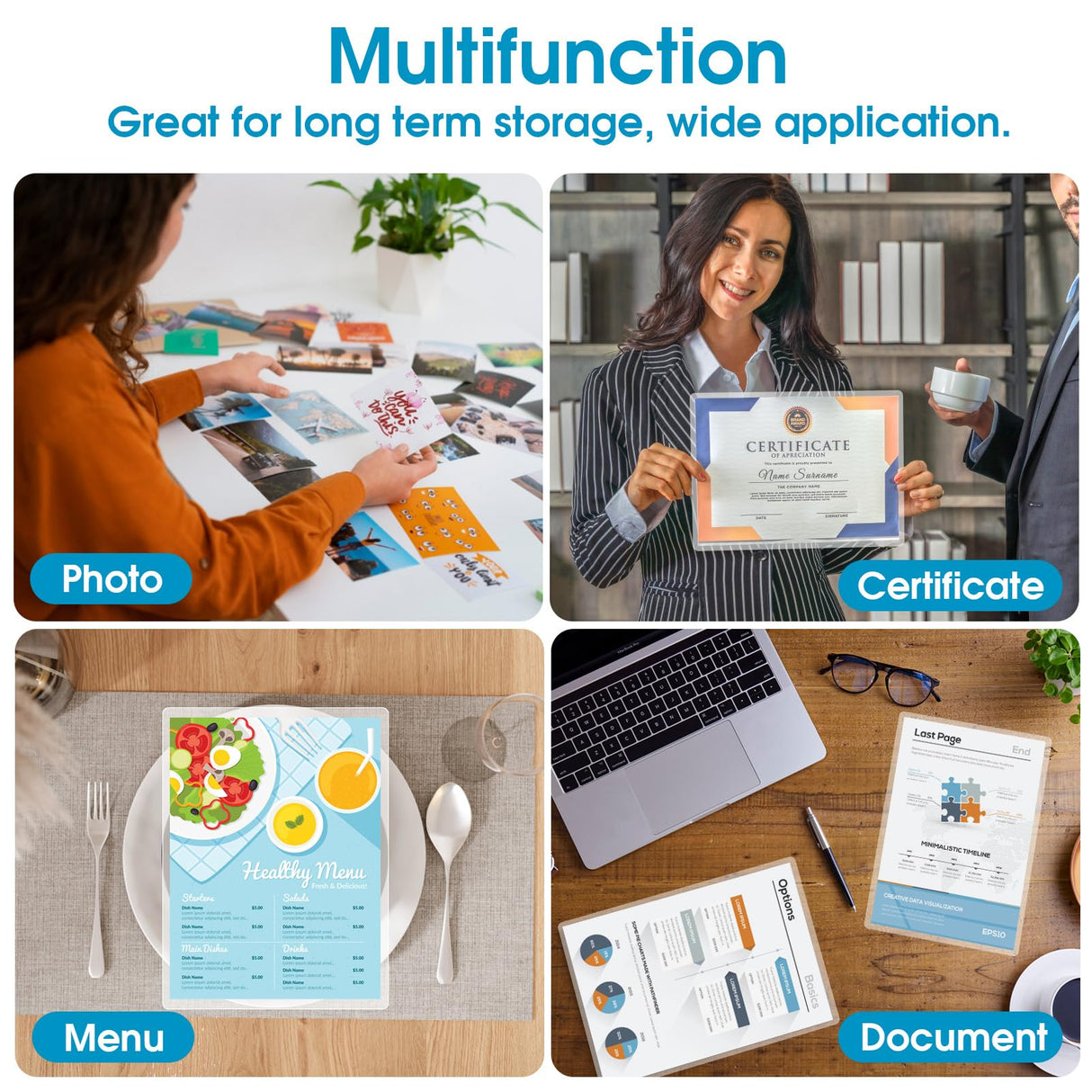 KTRIO Laminating Sheets, Hold 8.5 x 11 inches Sheets, 200 Pack, 3 Mil Clear Thermal Laminate Pouches for Laminator, 9 x 11.5 inch Lamination Paper for School, Home & Office KTRIO