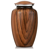 Aubree Woodgrain Aluminum Urns for Adult Male. Cremation urns for Human Ashes Adult Female. Decorative Wood urns for Human Ashes by Restaall RESTAALL