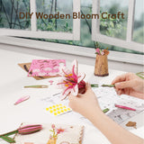 ROBOTIME 3D Puzzle Wooden Flower Pink Lily DIY Model Kit to Build for Adults Artifical Bouquet Collection Craft Brain Teaser Puzzle Creative Gift Home Decor ROBOTIME