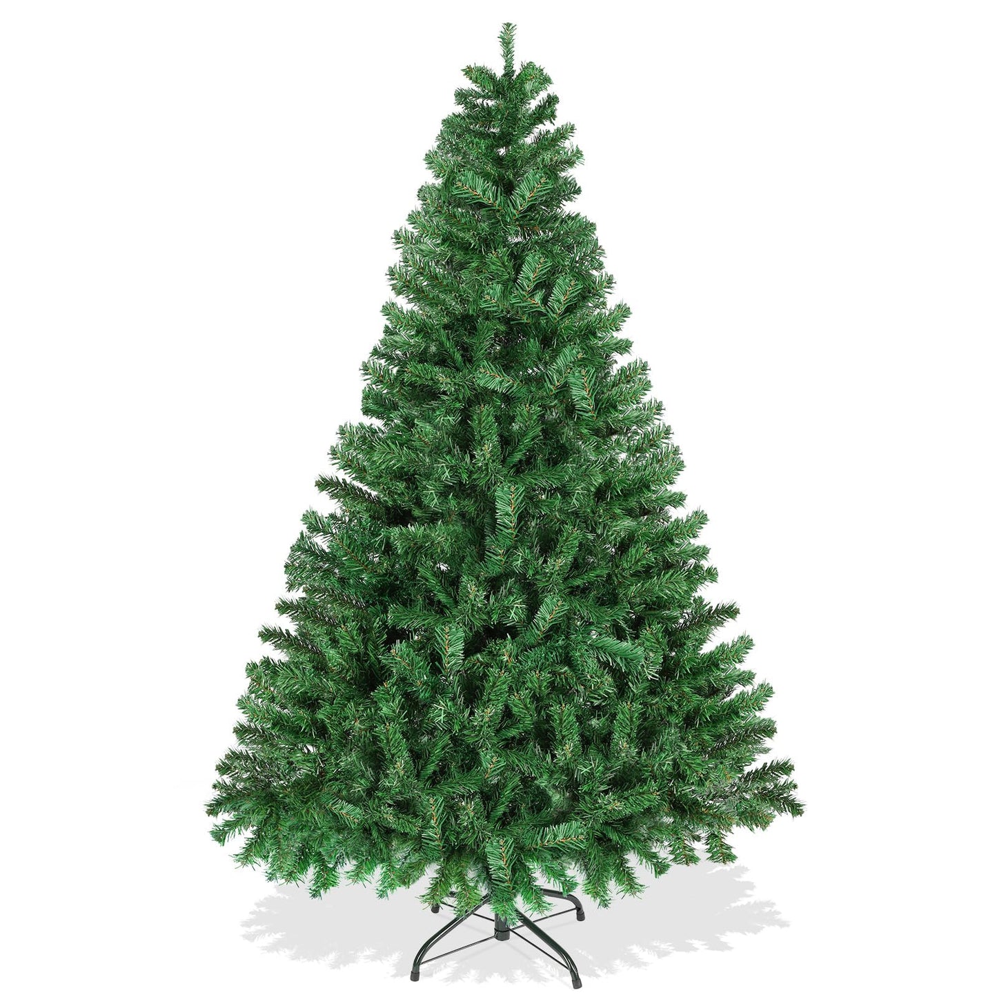 AWDK 5FT Artificial Christmas Tree with 550 PVC Branch Tips, Christmas Tree with foldbale Metal Base, Easy Assemble, Christams Decoration for Home and Office