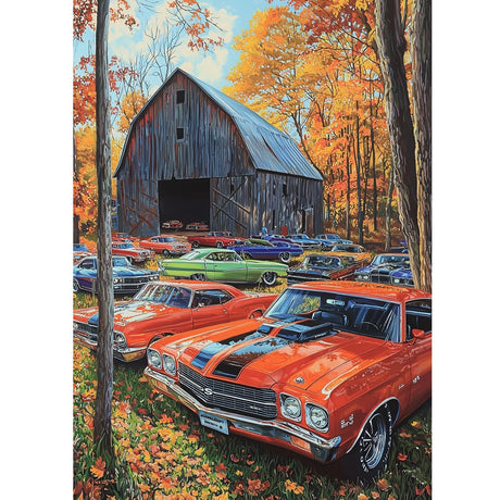 KEYIFA Sports Car Diamond Art Kits for Adults, DIY Diamond Painting Pickup Truck, Round Full Drill, 5D Barn Diamonds Dots Mosaic Painting, Gem Arts Craft for Home Wall Decor Gifts, 30x40cm KEYIFA