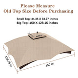 SCOCANOPY Light Beige Ripstop Replacement Top for Lowe's Allen Roth 10X12 Gazebo Model #GF-12S004B-1/ GF-12S004BTO SCOCANOPY