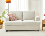 VanAcc Sofa, Comfy Sofa Couch with Extra Deep Seats, Modern Sofa- Loveseat, Couch for Living Room Apartment Lounge, Beige Chenille VanAcc