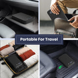 Grimtron Portable Pistol Safe – Electronic Lock Box & Key Access, Silent Mode, Compact Car Gun Safe for Handgun, Small Single Safe for Travel, Office, Dorm Use Grimtron