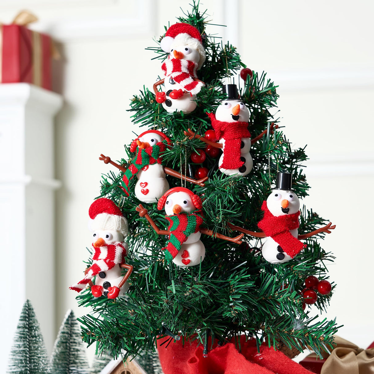 JOYIN Christmas Build Your Snowman Craft Kit, 3 Pack DIY Snowman Christmas Craft Kit for Arts and Craft Activities, Xmas Gift Stocking Stuffers for Kids, Party Favor School Funny Toy JOYIN