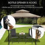 Kozyard Andra Soft Top BBQ Canopy - 8'X5' Outdoor Grill Gazebo Grill Canopy (Tent) with 4pcs Detachable LED Light, Perfect for Barbecue & Grill, Outdoor Canopy Kozyard