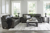 Signature Design by Ashley Bladen Faux Leather Loveseat, Gray Signature Design by Ashley