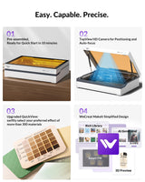 WECREAT Vista 10W Laser Engraver with AirGuard Pro Fume Extractor, Diode Desktop Laser Engraver Machine for Vinyl Jewelry Metal Wood Acrylic Leather WECREAT