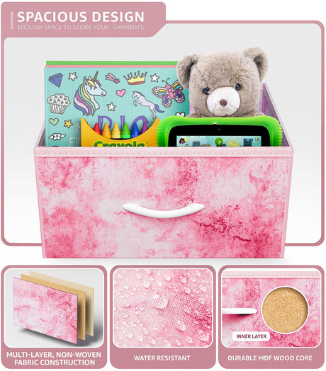 Sorbus Dresser with 8 Drawers - Furniture Storage Chest Tower Unit for Bedroom, Hallway, Closet, Office Organization - Steel Frame, Wood Top, Easy Pull Fabric Bins (8-Drawer, Pink) Sorbus