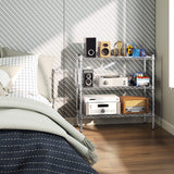 Auslar 3-Shelf Storage Wire Shelves Heavy Duty 3 Tiers Standing Shelving Units Adjustable Metal Organizer Wire Rack, Chrome Auslar