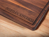 Refine Kitchenware Extra Large Walnut Personalized Cutting Board | Monogrammed Walnut Cutting Board, Christmas Gift, Anniversary Gift, 100% Made In WoodArtSupply