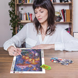 MAXBYE Diamond Paintings of Mushroom House, Diamond Art Kits for Adults, 5D Fantasy Art Landscapes Diamond Art Kits, Diamond Paintings for Home Décor Items, Extra 30% Diamonds, 12x16in MAXBYE