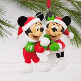 Hallmark Disney Mickey and Minnie Sharing Cocoa Christmas Ornament, Gifts for Disney Fans Hallmark