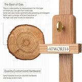 ATWORTH American Oak Inclinable Studio Art Easel, Hold Canvas up to 48”, Deluxe Wooden Large Adjustable A-Frame Lyre Style Floor Painting Easel Stand with Storage Tray, Natural Oil Finish ATWORTH