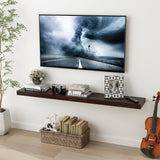 Floating Shelves, 48 Inch Wall Shelf, Rustic Wood Shelves for Wall Storage, Fireplace Mantel, Wall Mounted Wooden Display Shelf for Bathroom Bedroom Kitchen Garage,48" W x 8" D x 1.6" H Fun Memories