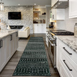 Lahome Moroccan Black Rug - 2x8 Washable Non-Skid Kitchen Floor Runner, Low-Profile, Non Slip, Geometric Print Distressed Entryway Runner for Hallways, Laundry Room, Foyer Lahome