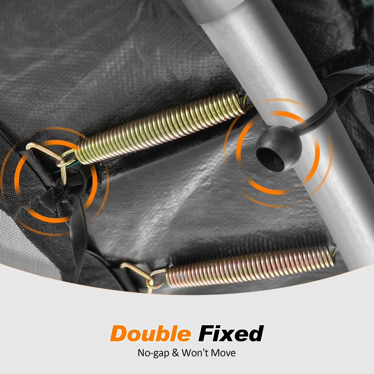 ExacMe Trampoline Pad Replacement Round Safety Spring Cover, No Hole for Pole (Blue, 16 Foot) Exacme