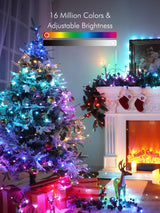 BrizLabs Smart Fairy String Lights, 66ft 200 LED WiFi Christmas Color Changing Fairy Lights App Control, Dimmable Christmas Lights, Christmas Multicolor Tree Party Lights Work with Alexa & Google BrizLabs