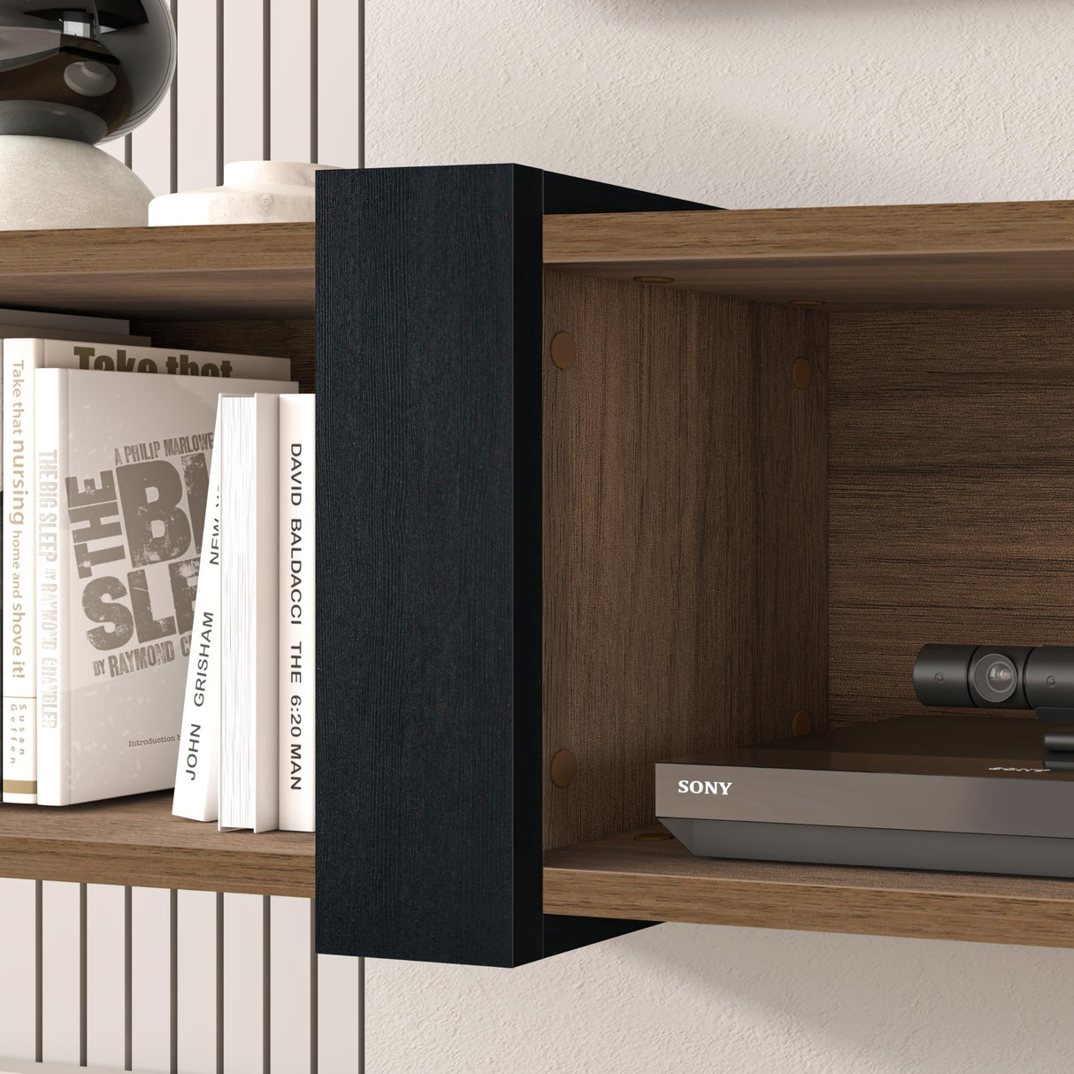 Atelier Mobili Floating TV Stand 75 Inch, Wall Mounted Entertainment Center, Shelf for Under TV, Console, Walnut ATELIER MOBILI THE LEADER OF THE INTERCHANGEABLE FURNITURE