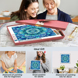 SJUTOUCI Mandala Diamond Art Kits for Adults, Diamond Painting Kits for Beginners, 5D Round Diamond Dots Gem Craft Art for Home Wall Decor 12x12 inch SJUTOUCI