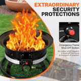 Flamaker Outdoor Fire Pit Portable Propane Gas Firepit Table for Outside Patio Fireplace Smokeless Firebowl with Cover and Carry Kit for Camping, Backyard, RV Flamaker