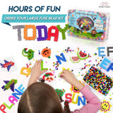 Fuse Beads kit of 1500 Large 10MM Melty Beads Perfect for Ages 4-7 with 48 Patterns and pegboard Arts and Crafts for Girls and Boys shinshin creation
