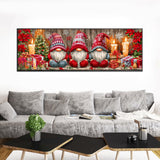 Pavemlo 5D Large Diamond Art Kits for Adults Christmas, Full Drill Big Diamond Painting Kits Gnomes Pictures Paint with Diamonds, DIY Cross Stitch Art Rhinestone Craft for Home Wall Decor 12x31.5 inch Pavemlo