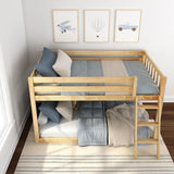 Max & Lily Fundamental Twin Low Bunk Bed - Solid Wood Kids Bed Frame with High Safety Features Max & Lily