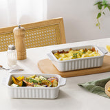 Gacoree Small Baking Dish, 9x5 inch Small Casserole Dishes for Oven, 30 Oz Ceramic Small Baking Pans with Double Handles for Roasting, Lasagna, Pie, Gratin, Set of 2 Gacoree