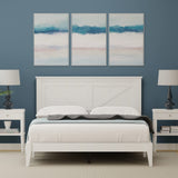 Farmhouse Solid Wood Queen Platform Bed in Gloss White by Glenwillow Home Glenwillow Home