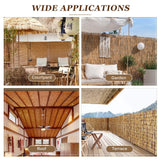 Natural Reed Fencing Rolls, Outdoor Privacy Fence Rolls for Backyard Patio Garden Fencing Decorative with Cable Zip Ties (Coffee, 5x16.4ft) Soulitem