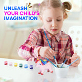Neliblu Amazaque Paint Your Own Unicorn Kit - Pony Painting Kit Craft Set for Kids - Unicorn Painting Kit for Girls - Non-Toxic, Water-Based Paints Art DIY Set - Birthday, Party, School Craft Neliblu