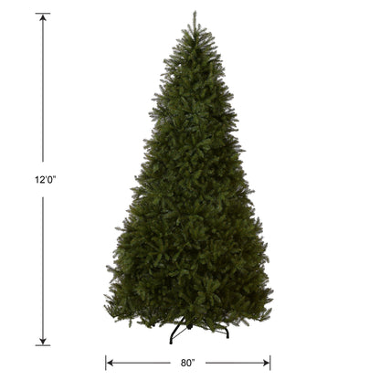 National Tree Company Artificial Full Christmas Tree, Green, Dunhill Fir, Includes Stand, 12 Feet